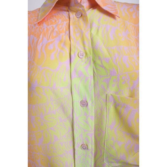 Stella McCartney Womans Silk Printed Blouse Shirt Top Orchid Sz 40 US 4-6 NWT - Picture 5 of 6